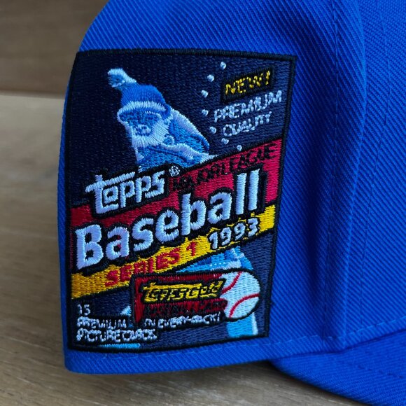 MITCHELL & NESS TOPPS TORONTO BLUE JAYS FITTED 7 3/8 HAT Structured NEW - Picture 3 of 6